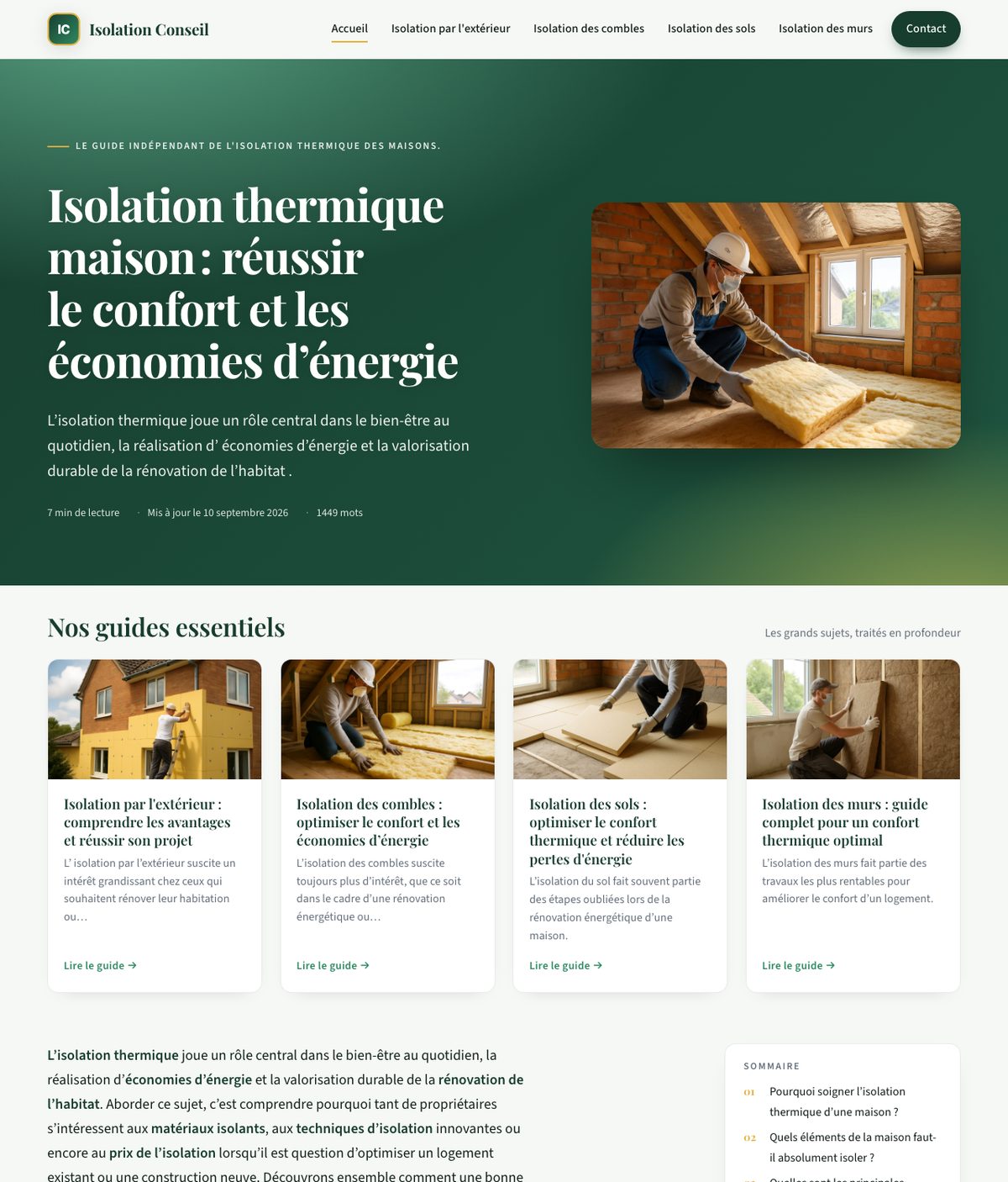 Exemple de site fabriqué